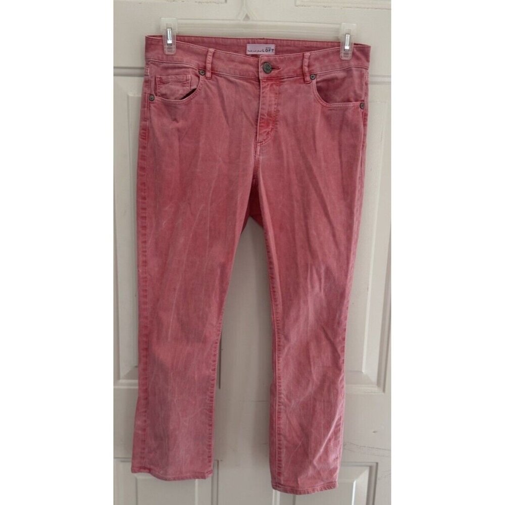 Ann Taylor Loft Made and Loved Legging 10 Skinny Stretch Pants Jeans Coral